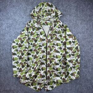 Unyforme Jacket Mens Extra Large Green Leaf Fishtail Hooded Outdoors Camo